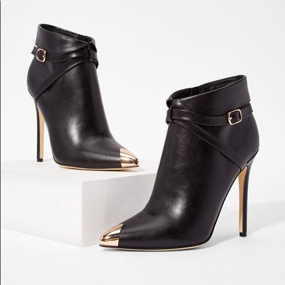 New Pointed Toe Stiletto Black Bootie - Picture 1 of 12